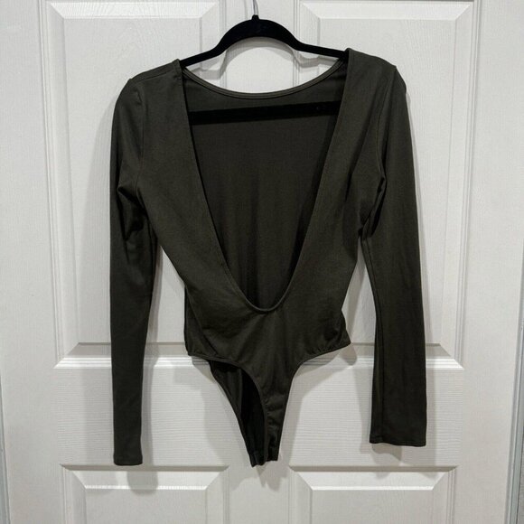 Women’s VICI Green Top Blouse Open Back Bodysuit - Picture 5 of 6